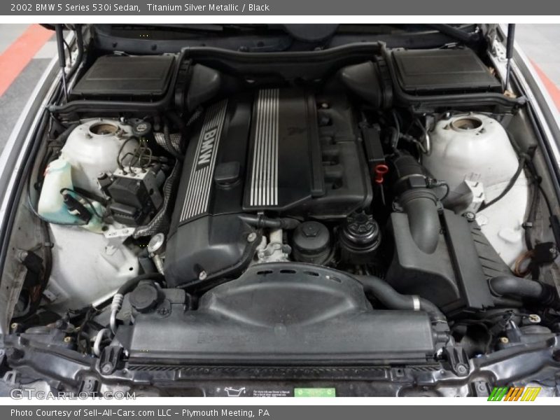 Titanium Silver Metallic / Black 2002 BMW 5 Series 530i Sedan
