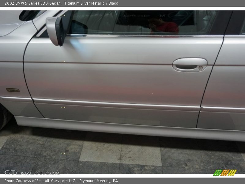 Titanium Silver Metallic / Black 2002 BMW 5 Series 530i Sedan