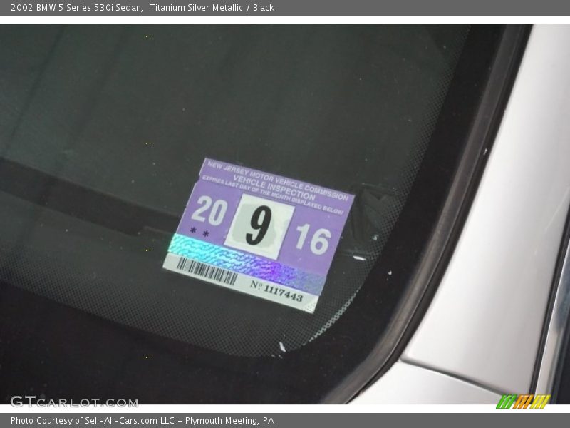 Titanium Silver Metallic / Black 2002 BMW 5 Series 530i Sedan