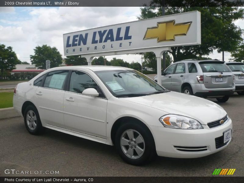 White / Ebony 2009 Chevrolet Impala LT