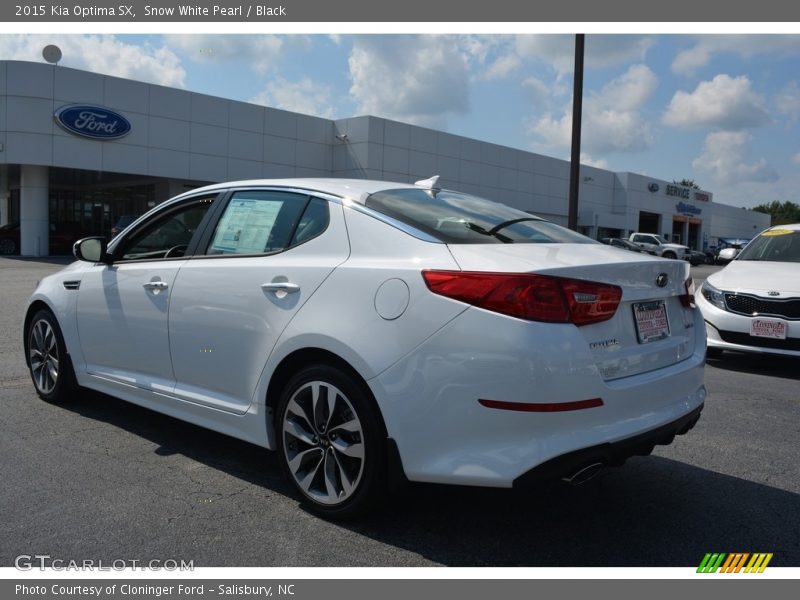 Snow White Pearl / Black 2015 Kia Optima SX