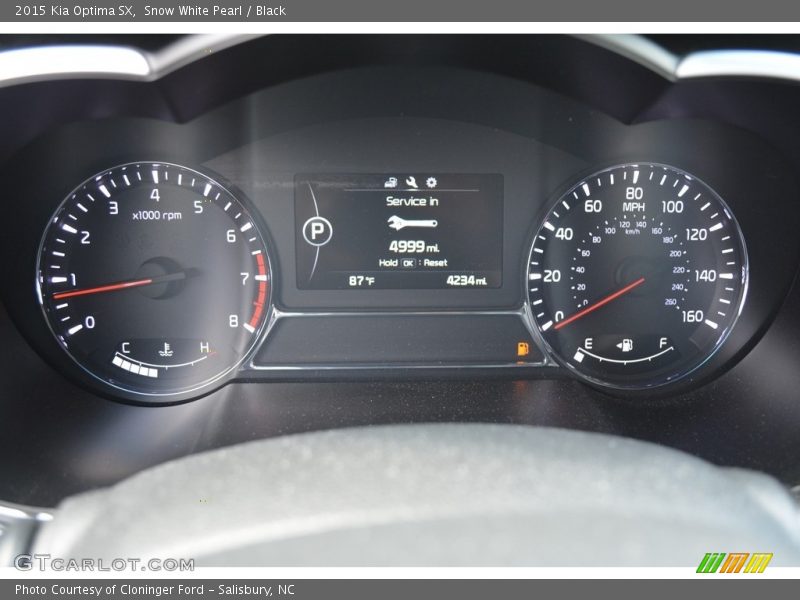 Snow White Pearl / Black 2015 Kia Optima SX