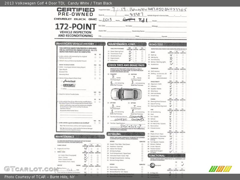 Candy White / Titan Black 2013 Volkswagen Golf 4 Door TDI