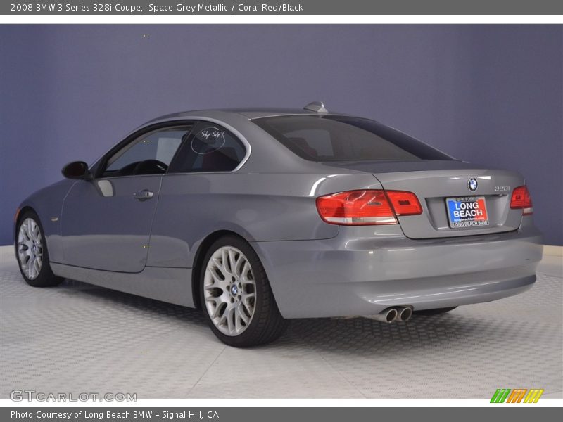 Space Grey Metallic / Coral Red/Black 2008 BMW 3 Series 328i Coupe