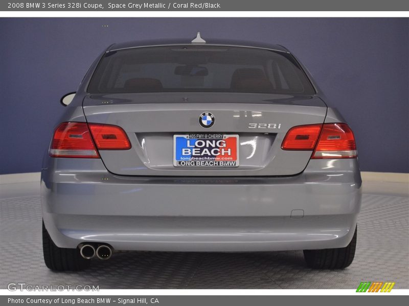 Space Grey Metallic / Coral Red/Black 2008 BMW 3 Series 328i Coupe