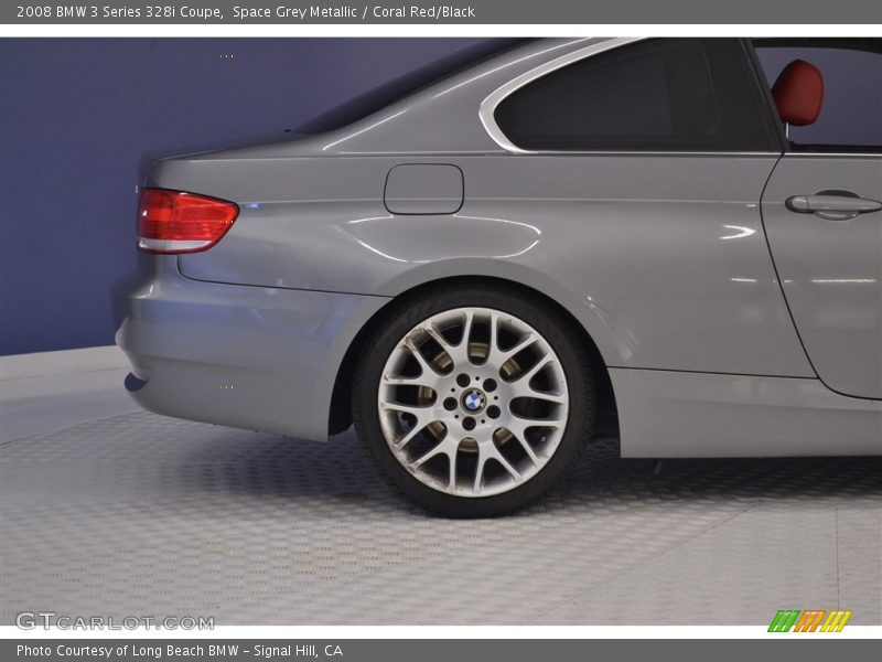 Space Grey Metallic / Coral Red/Black 2008 BMW 3 Series 328i Coupe