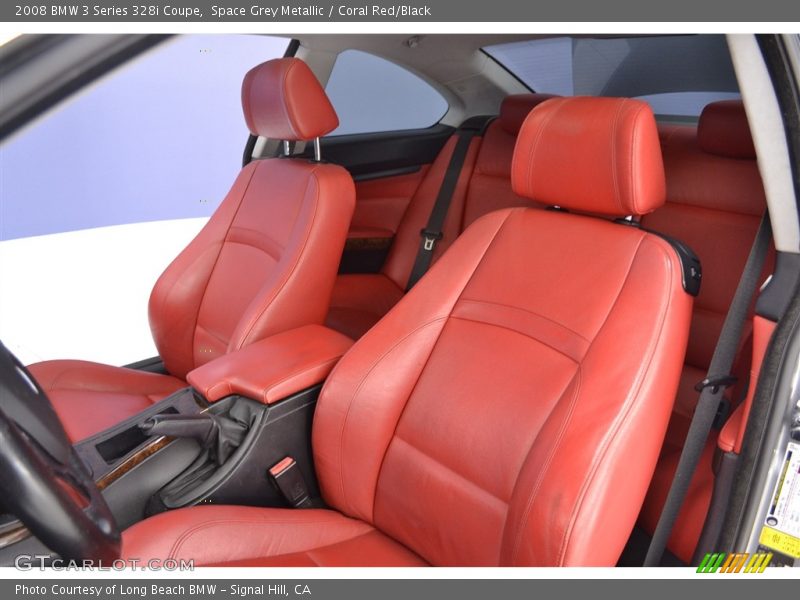 Space Grey Metallic / Coral Red/Black 2008 BMW 3 Series 328i Coupe