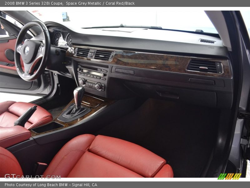 Space Grey Metallic / Coral Red/Black 2008 BMW 3 Series 328i Coupe