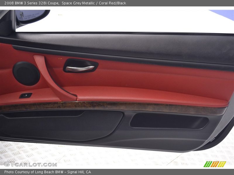 Space Grey Metallic / Coral Red/Black 2008 BMW 3 Series 328i Coupe