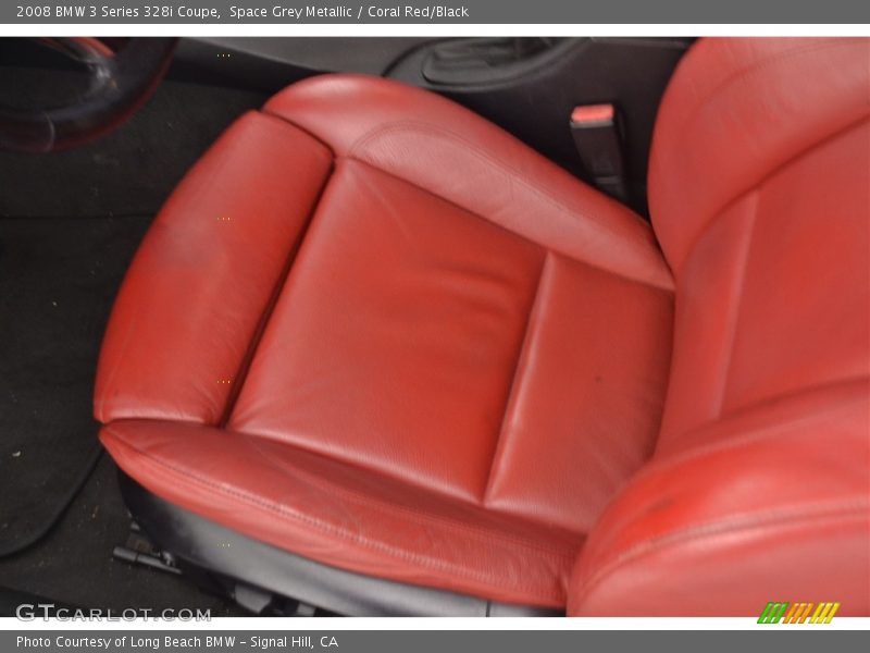 Space Grey Metallic / Coral Red/Black 2008 BMW 3 Series 328i Coupe