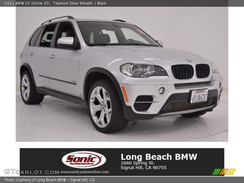 Titanium Silver Metallic / Black 2011 BMW X5 xDrive 35i