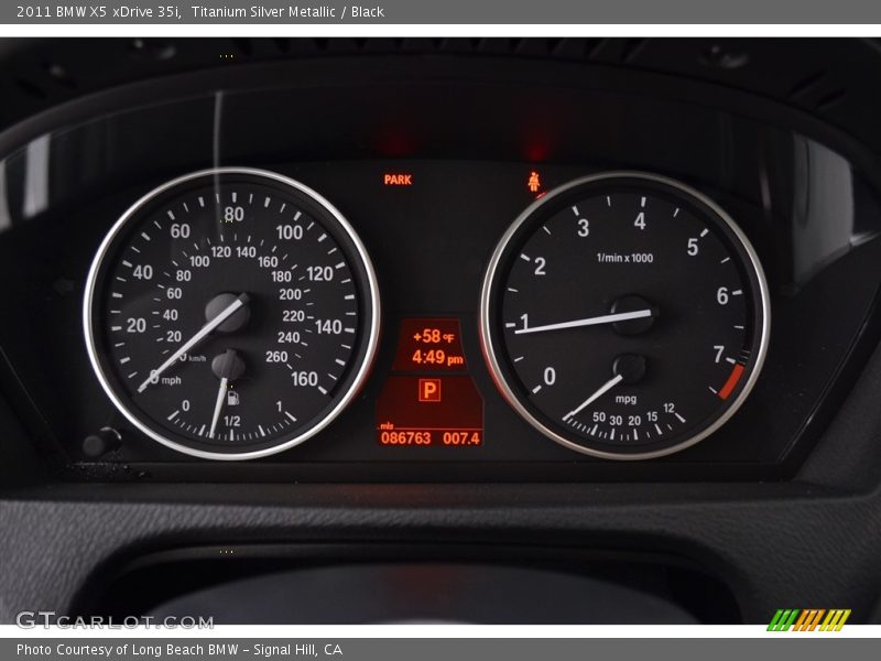 Titanium Silver Metallic / Black 2011 BMW X5 xDrive 35i