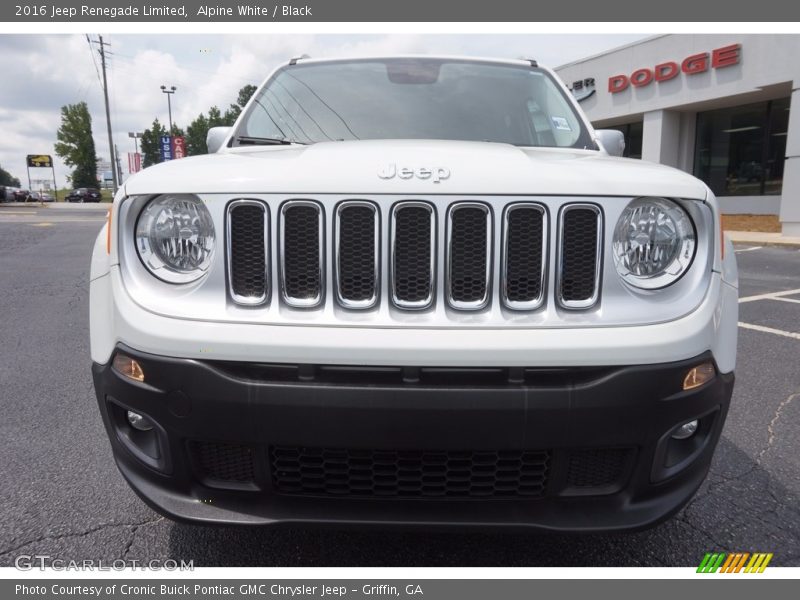 Alpine White / Black 2016 Jeep Renegade Limited