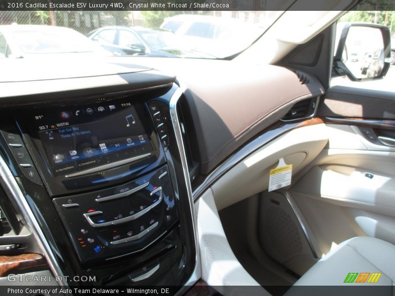 Crystal White Tricoat / Shale/Cocoa 2016 Cadillac Escalade ESV Luxury 4WD