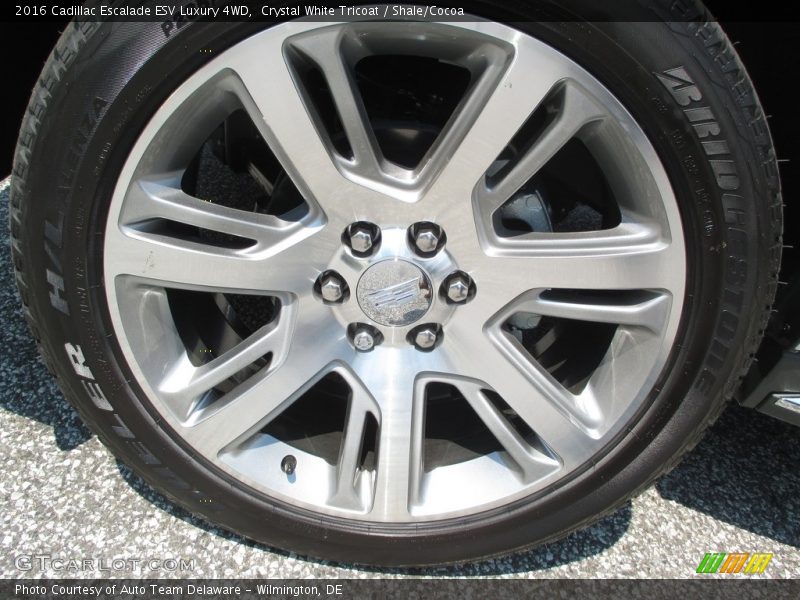 Crystal White Tricoat / Shale/Cocoa 2016 Cadillac Escalade ESV Luxury 4WD