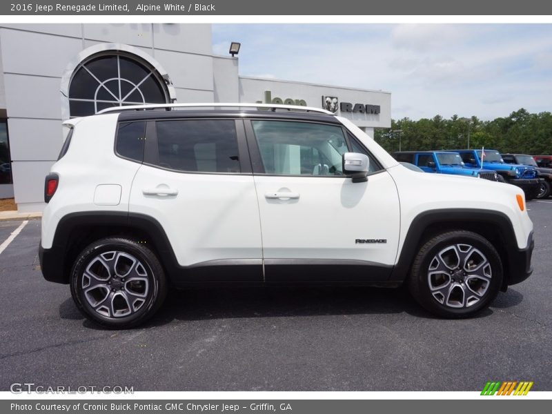 Alpine White / Black 2016 Jeep Renegade Limited