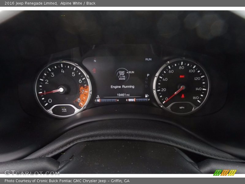 Alpine White / Black 2016 Jeep Renegade Limited