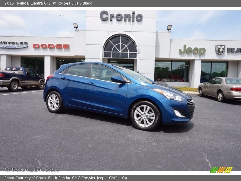 Windy Sea Blue / Black 2015 Hyundai Elantra GT