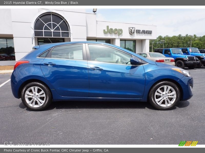 Windy Sea Blue / Black 2015 Hyundai Elantra GT