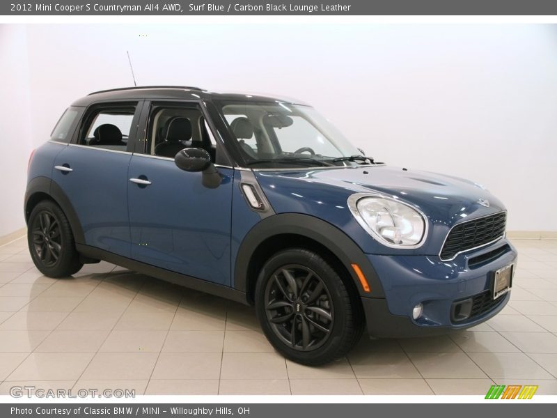 Surf Blue / Carbon Black Lounge Leather 2012 Mini Cooper S Countryman All4 AWD