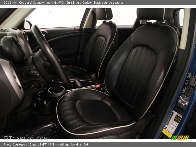 Surf Blue / Carbon Black Lounge Leather 2012 Mini Cooper S Countryman All4 AWD