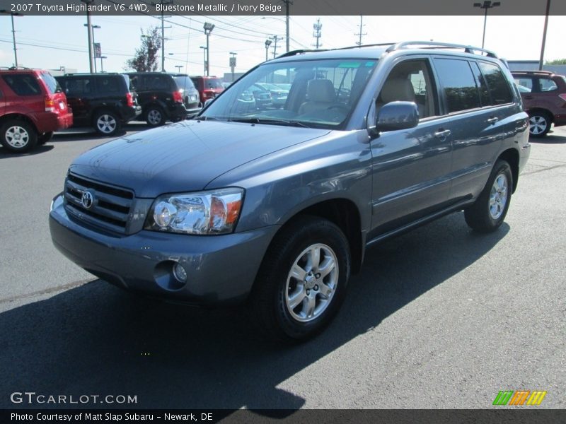 Bluestone Metallic / Ivory Beige 2007 Toyota Highlander V6 4WD