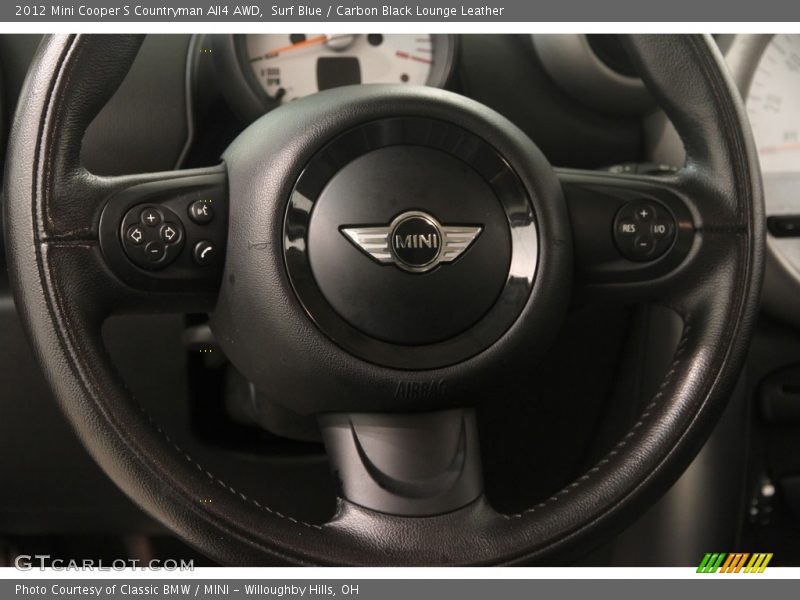Surf Blue / Carbon Black Lounge Leather 2012 Mini Cooper S Countryman All4 AWD