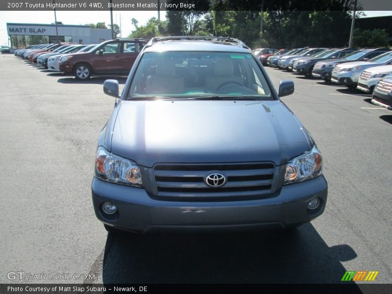 Bluestone Metallic / Ivory Beige 2007 Toyota Highlander V6 4WD