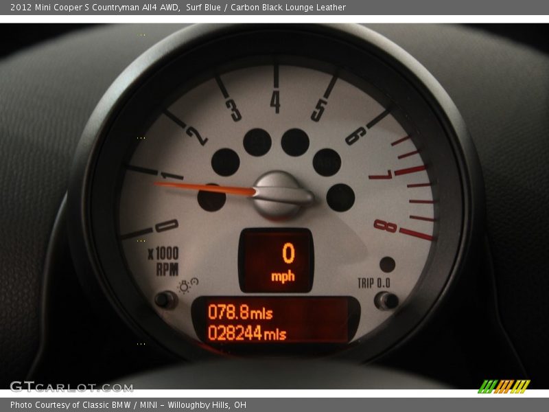 Surf Blue / Carbon Black Lounge Leather 2012 Mini Cooper S Countryman All4 AWD