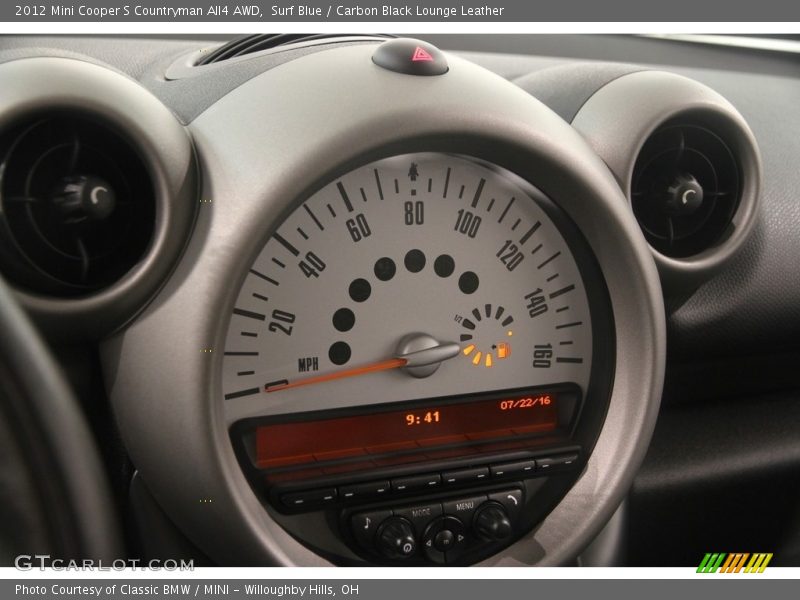 Surf Blue / Carbon Black Lounge Leather 2012 Mini Cooper S Countryman All4 AWD