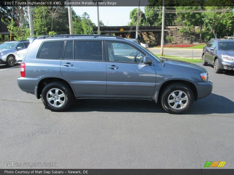 Bluestone Metallic / Ivory Beige 2007 Toyota Highlander V6 4WD