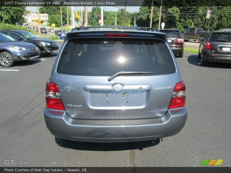 Bluestone Metallic / Ivory Beige 2007 Toyota Highlander V6 4WD