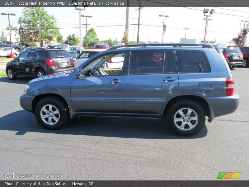 Bluestone Metallic / Ivory Beige 2007 Toyota Highlander V6 4WD