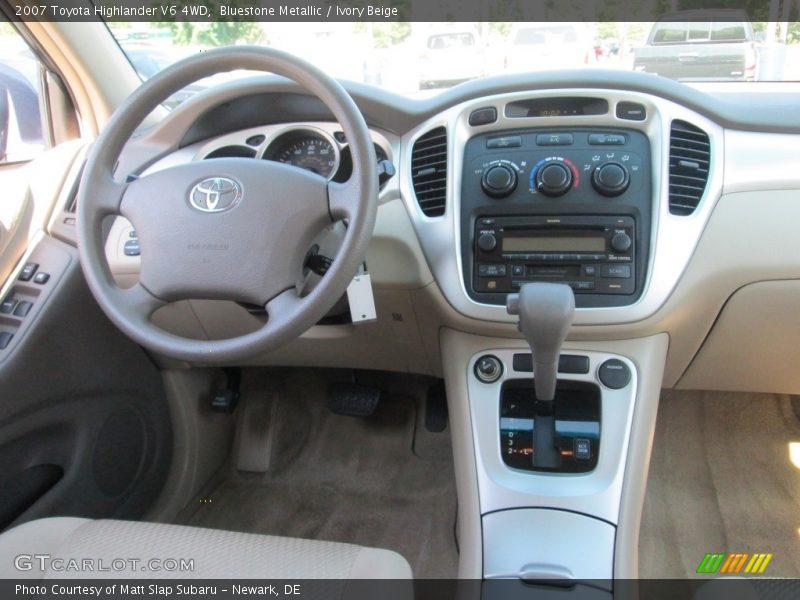 Bluestone Metallic / Ivory Beige 2007 Toyota Highlander V6 4WD