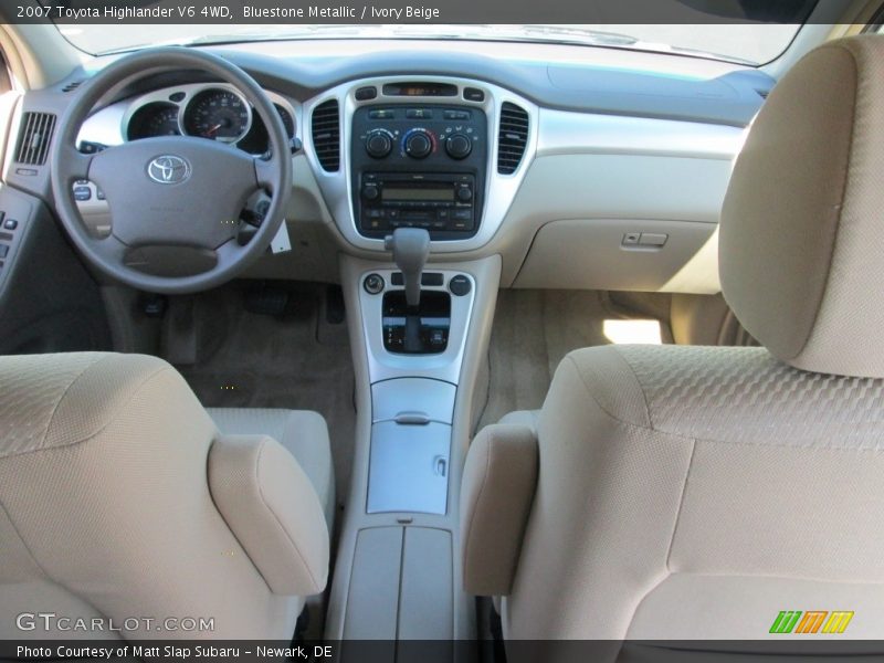 Bluestone Metallic / Ivory Beige 2007 Toyota Highlander V6 4WD