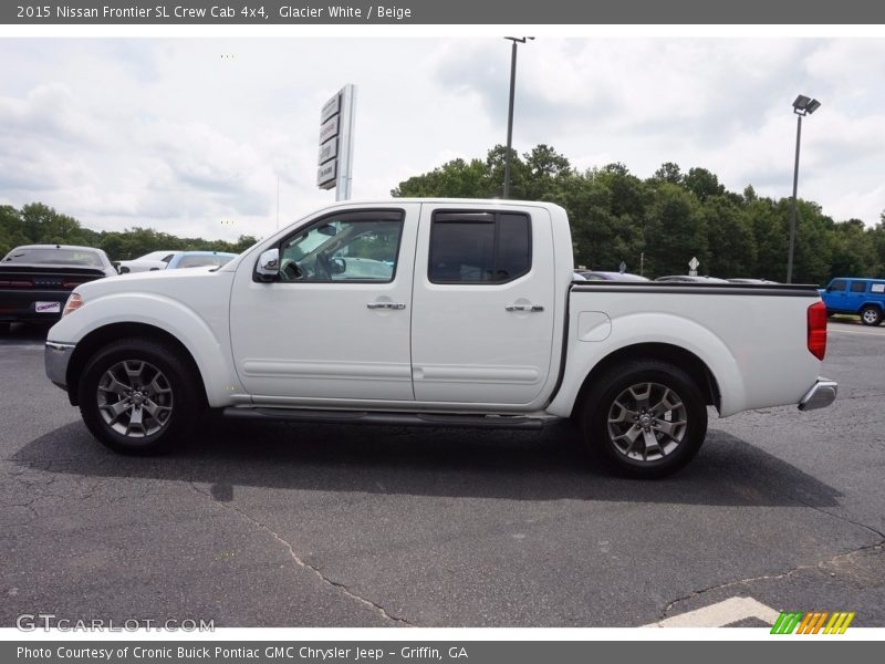 Glacier White / Beige 2015 Nissan Frontier SL Crew Cab 4x4