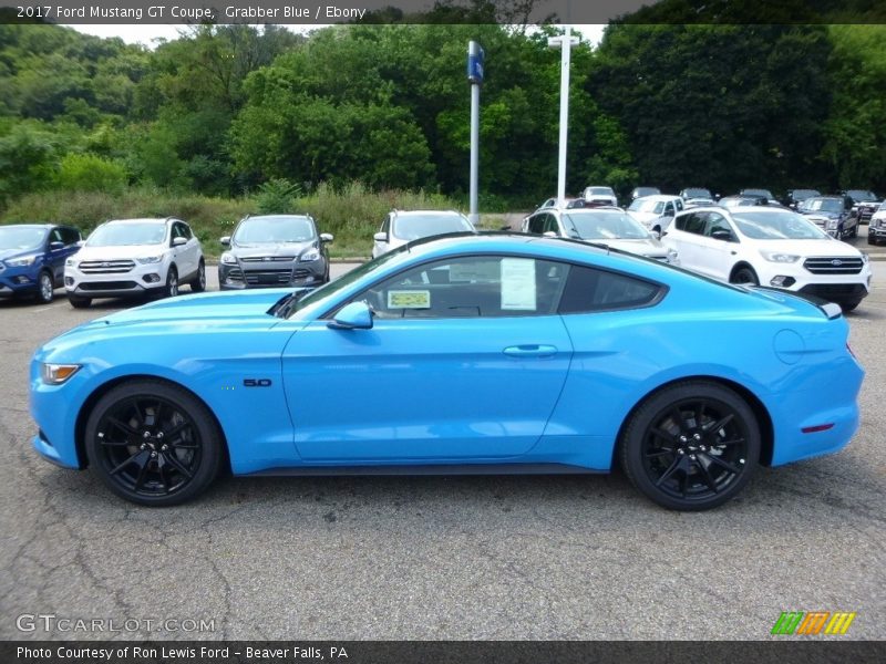 Grabber Blue / Ebony 2017 Ford Mustang GT Coupe