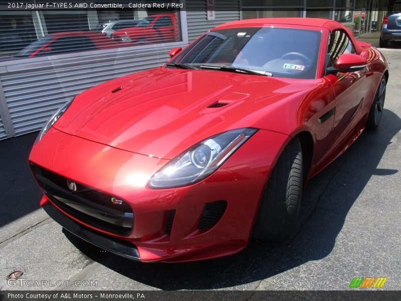 Caldera Red / Red 2017 Jaguar F-TYPE S AWD Convertible