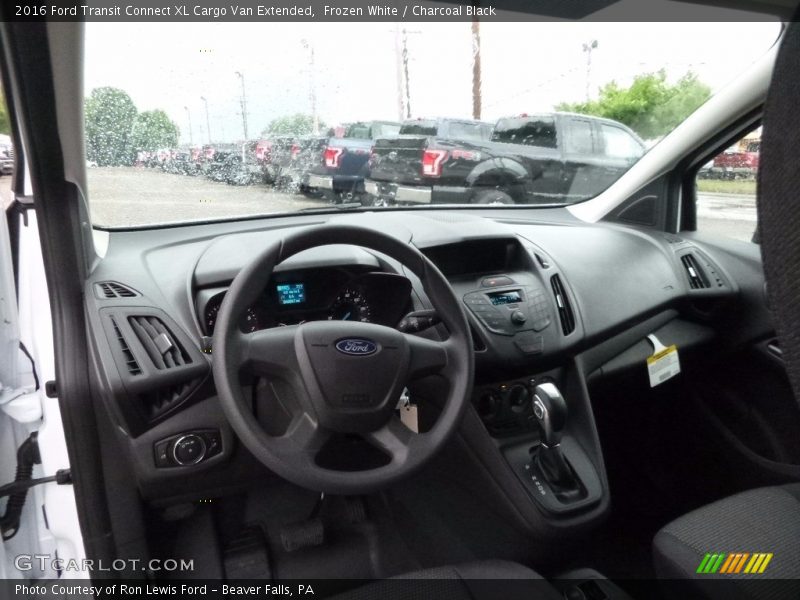 Frozen White / Charcoal Black 2016 Ford Transit Connect XL Cargo Van Extended