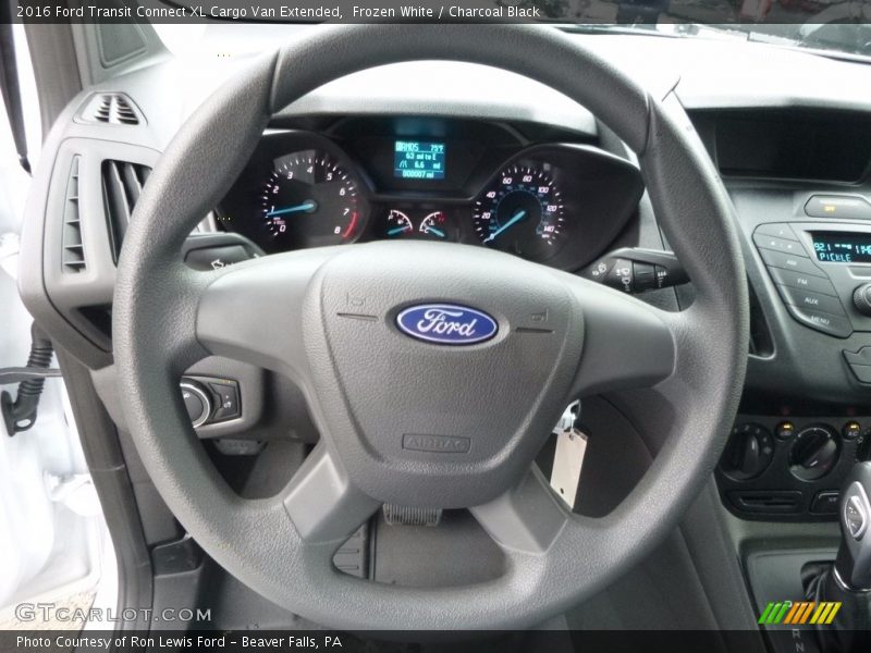 Frozen White / Charcoal Black 2016 Ford Transit Connect XL Cargo Van Extended
