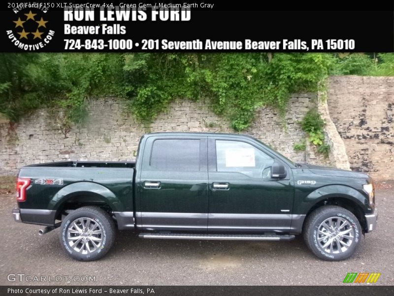 Green Gem / Medium Earth Gray 2016 Ford F150 XLT SuperCrew 4x4