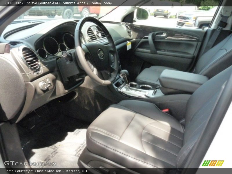 Summit White / Ebony/Ebony 2016 Buick Enclave Leather AWD