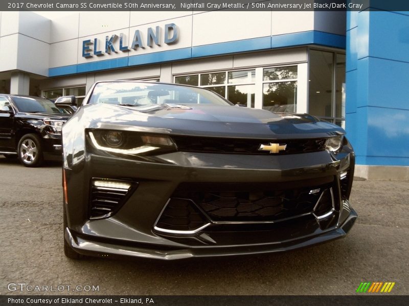 Nightfall Gray Metallic / 50th Anniversary Jet Black/Dark Gray 2017 Chevrolet Camaro SS Convertible 50th Anniversary