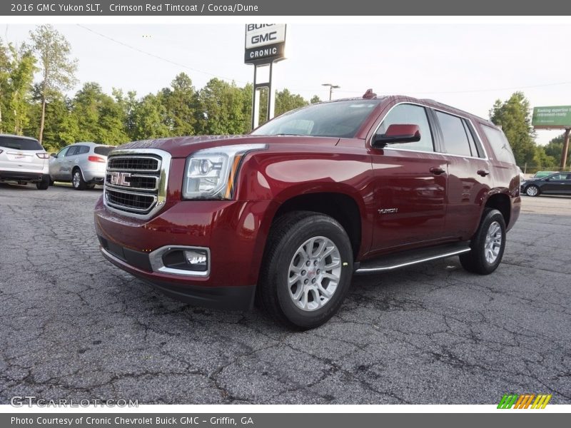 Crimson Red Tintcoat / Cocoa/Dune 2016 GMC Yukon SLT