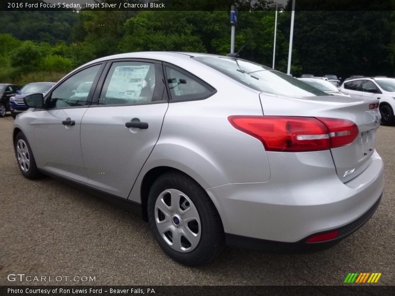 Ingot Silver / Charcoal Black 2016 Ford Focus S Sedan