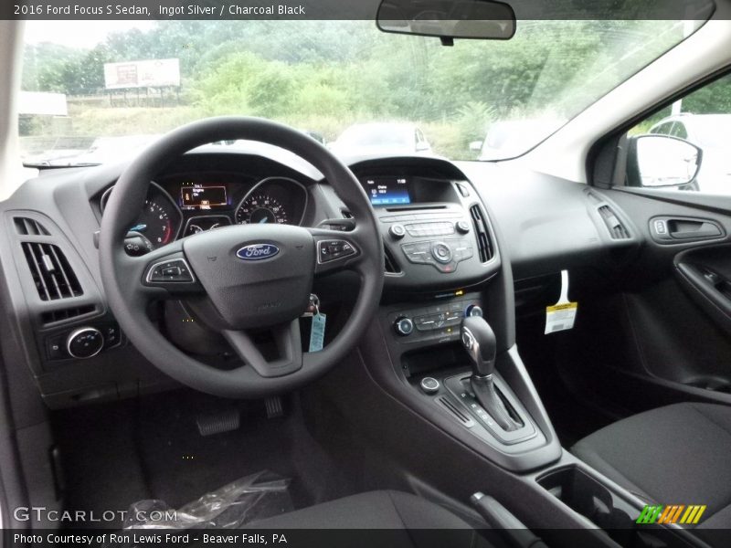 Ingot Silver / Charcoal Black 2016 Ford Focus S Sedan