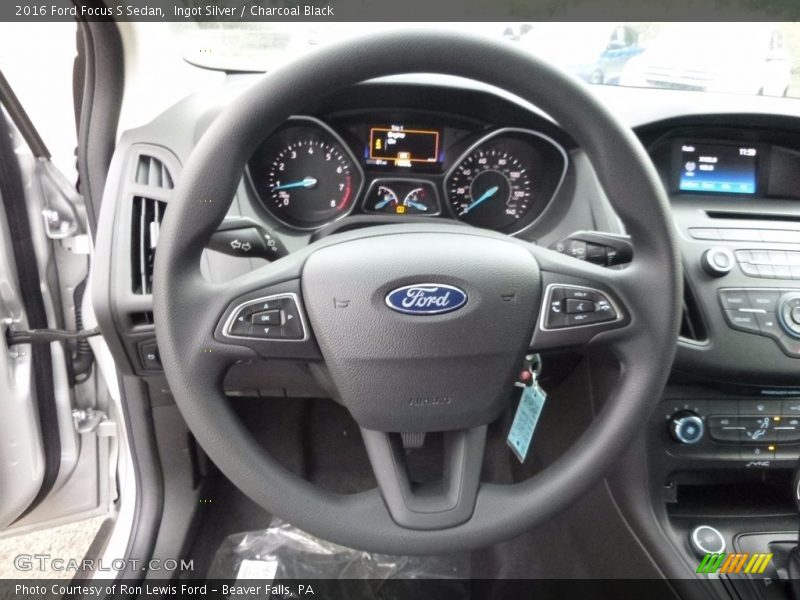 Ingot Silver / Charcoal Black 2016 Ford Focus S Sedan