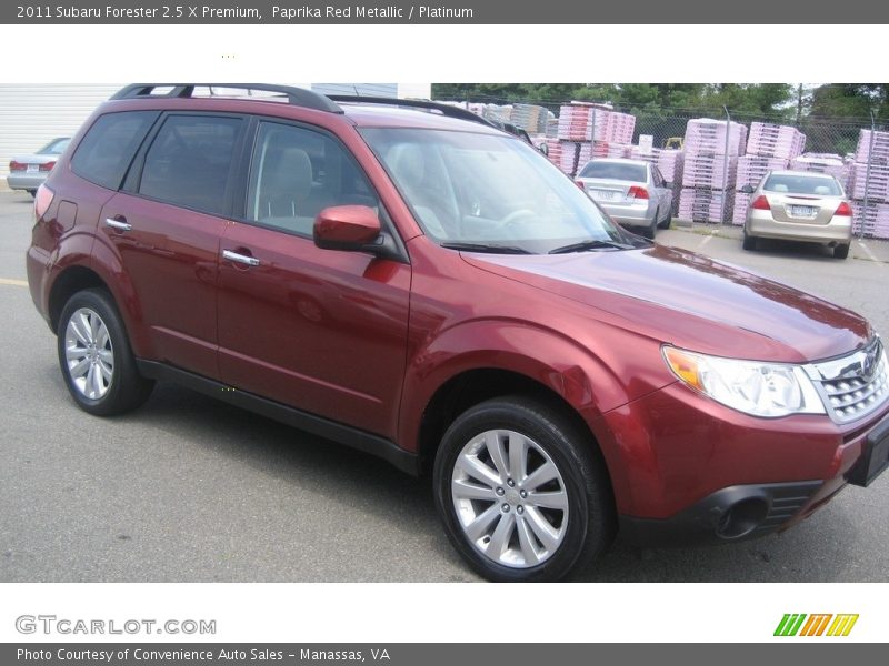Paprika Red Metallic / Platinum 2011 Subaru Forester 2.5 X Premium