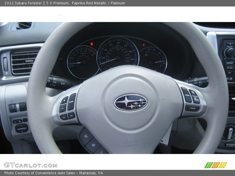 Paprika Red Metallic / Platinum 2011 Subaru Forester 2.5 X Premium