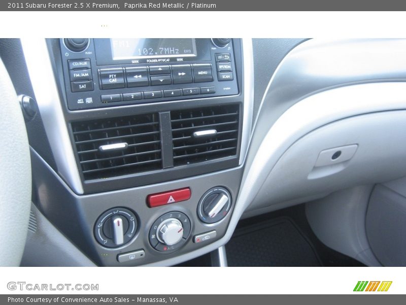 Paprika Red Metallic / Platinum 2011 Subaru Forester 2.5 X Premium